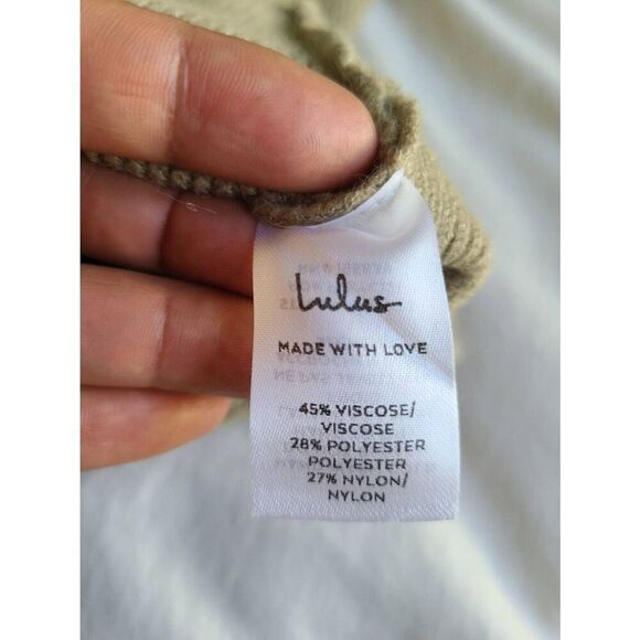 Lulus Sweater Dress Women's XS Green Knit Long Sleeve Tie‎ Front Wrap V-Neck - Picture 8 of 8